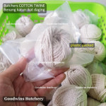 Butchers COTTON TWINE string thread rope benang katun untuk ikat daging sosis 1.5MM +/- 75m 246ft 52g